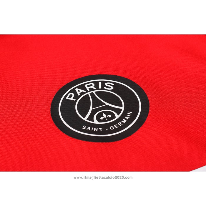 Tuta da Track Paris Saint-Germain Jordan Manica Corta 2020 2021 Rosso